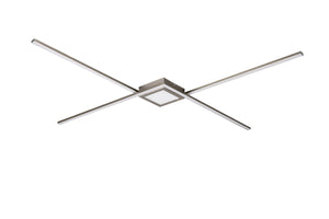 Plafoniera da Interno a LED in Metallo Nickel Opaco