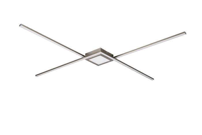 Plafoniera da Interno a LED in Metallo Nickel Opaco