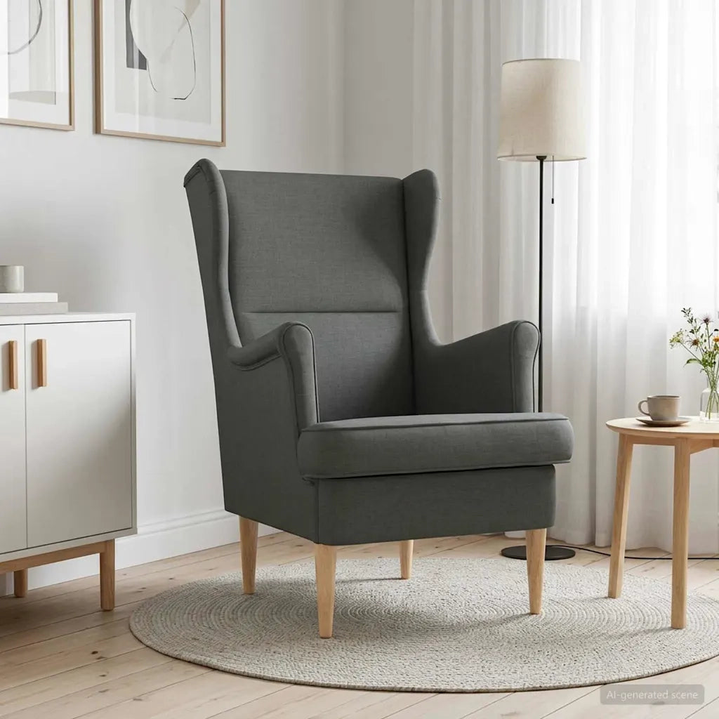 Poltrona-Divano Sedia-Poltroncina Grigio scuro Tessuto 783771
