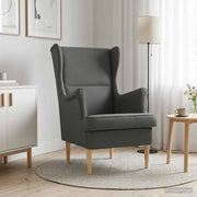 Poltrona-Divano Sedia-Poltroncina Grigio scuro Tessuto 783771
