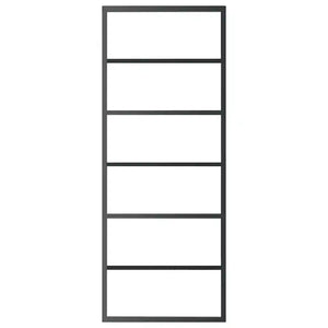 Porta Scorrevole in Vetro ESG e Alluminio 76x205 cm Nera 151014