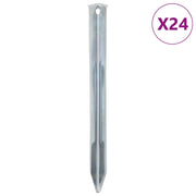 Picchetti per Tenda 24 pz 22 cm Ã˜20 mm in Acciaio Zincato