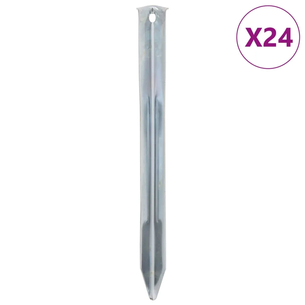 Picchetti per Tenda 24 pz 22 cm Ã˜20 mm in Acciaio Zincato
