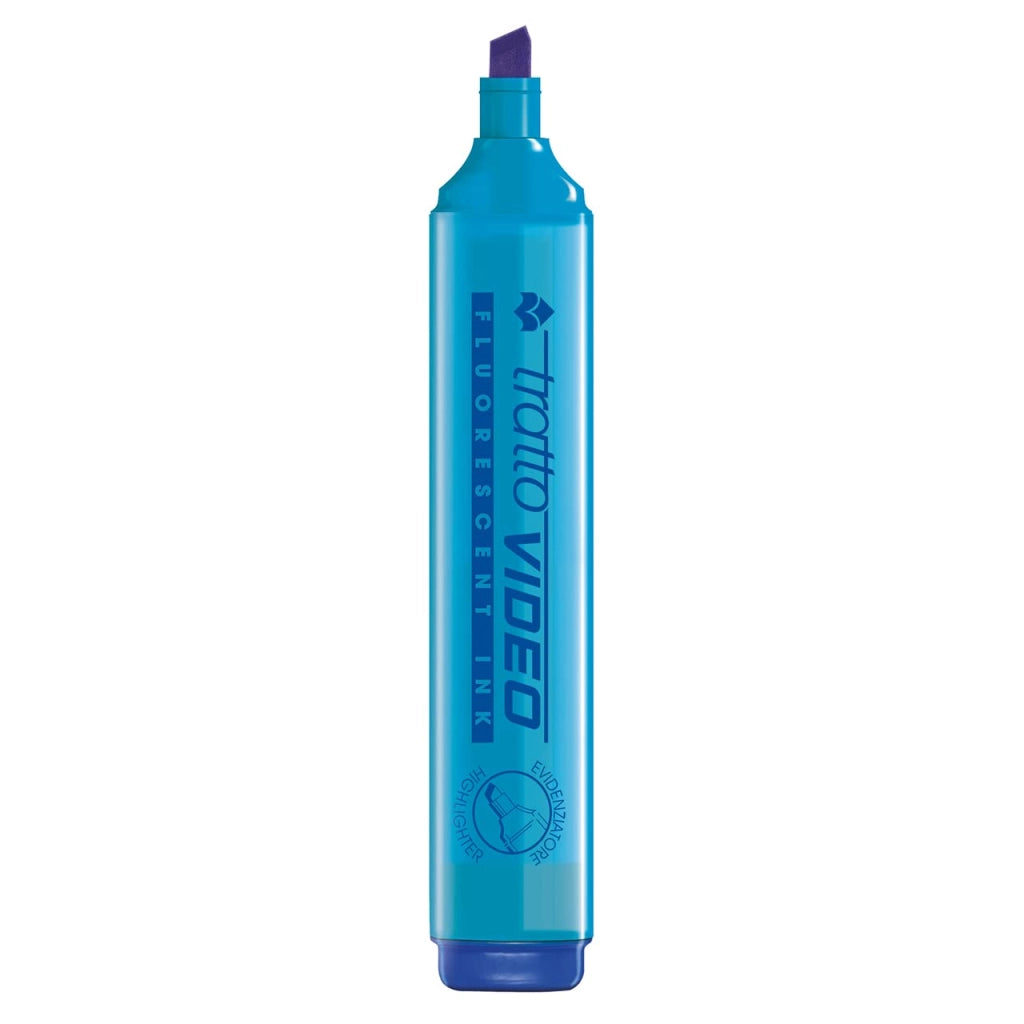 EVIDENZIATORE 'TRATTO VIDEO' azzurro - 12 pezzi  - BricoGo
