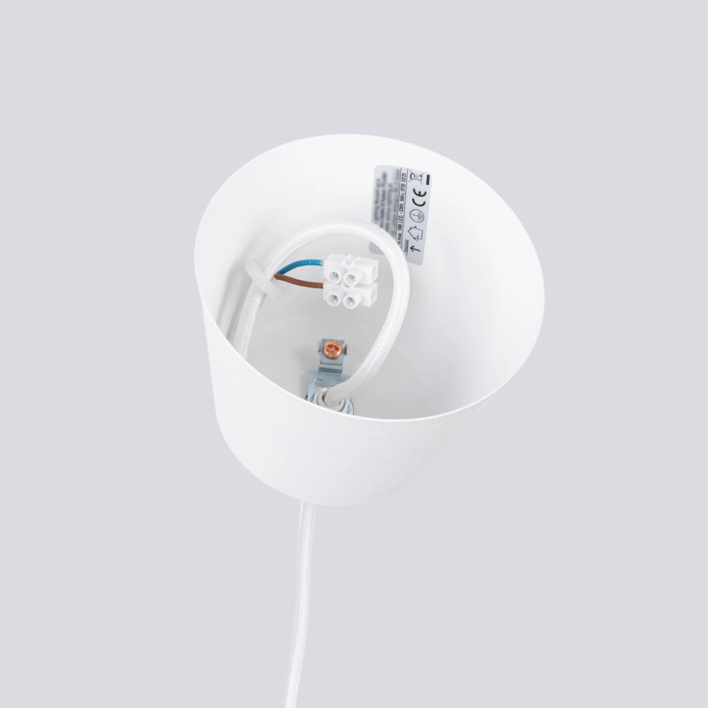 Lampada a sospensione BILO moderna in acciaio E27 15W bianco 35x35x120 cm