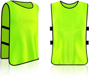 Set di maglie da allenamento 12 pezzi - Set di calze per squadra di calcio - Maglie da allenamento con code lunghe.