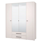 Armadio Camera da Letto Taburno, Guardaroba Grande 9 Ripiani, 179.5x210.5h cm Bianco Crema
