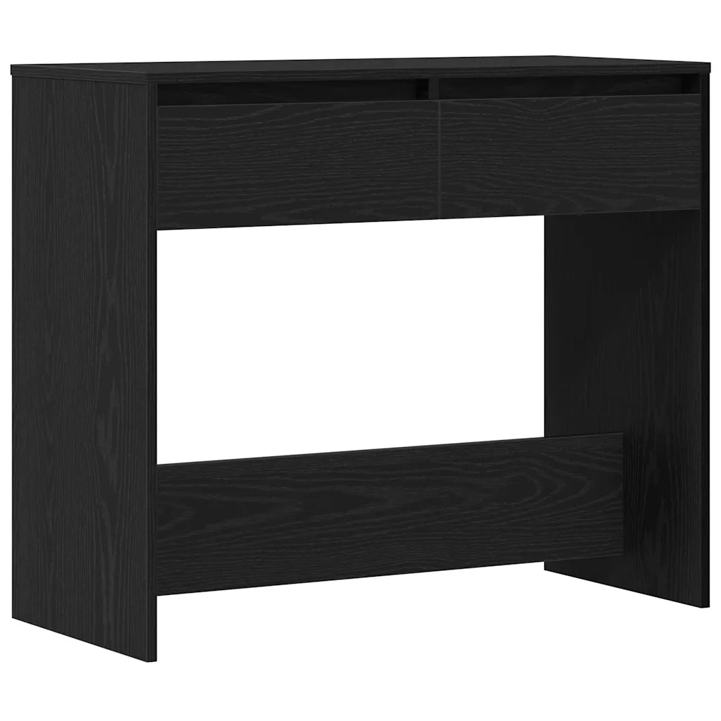 Tavolino Consolle | Tavolo d'Ingresso Rovere Nero 89x41x76,5cm Legno Multistrato