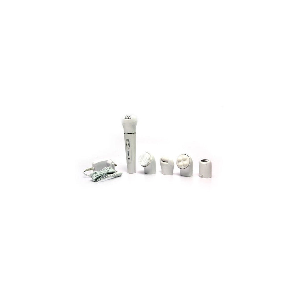 Trade Shop - Epilatore Spazzola Massaggiante Depilatore Elimina Calli 5 In 1 Browns Bs-2199 -
