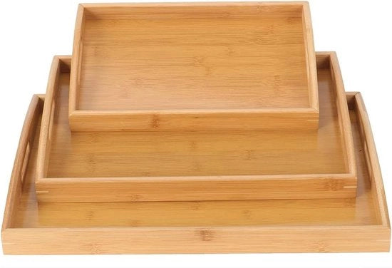 Tavoli da pranzo in legno di bambù con maniglione - 3 misure - colazione pranzo cena - stile ottomano