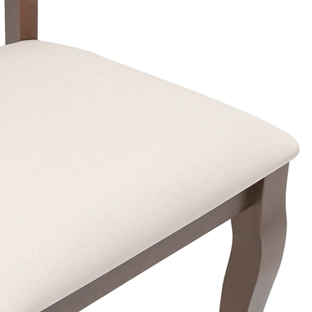 Sedie da Pranzo con Cuscini 2pz Marrone Legno Massello di Hevea 4102486