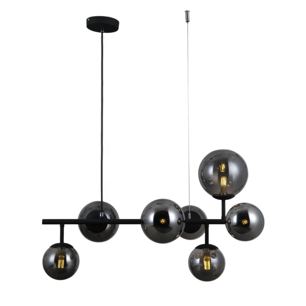 Lampadario Italux Frontera nero satinato 7xG9 PND-40423-7