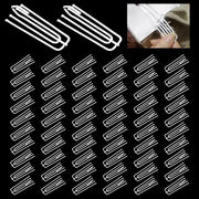 Ganci per tende in acciaio inossidabile - 60 pezzi - Ganci per tende per tessuti pesanti - Installazione invisibile - Resistente alla corrosione