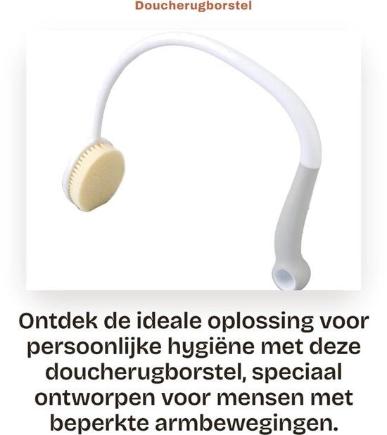Doucherugborstel a forma di U - Rugborstel per doccia - Badborstel - Borstello per la pelle - Peso leggero - Grip comodo