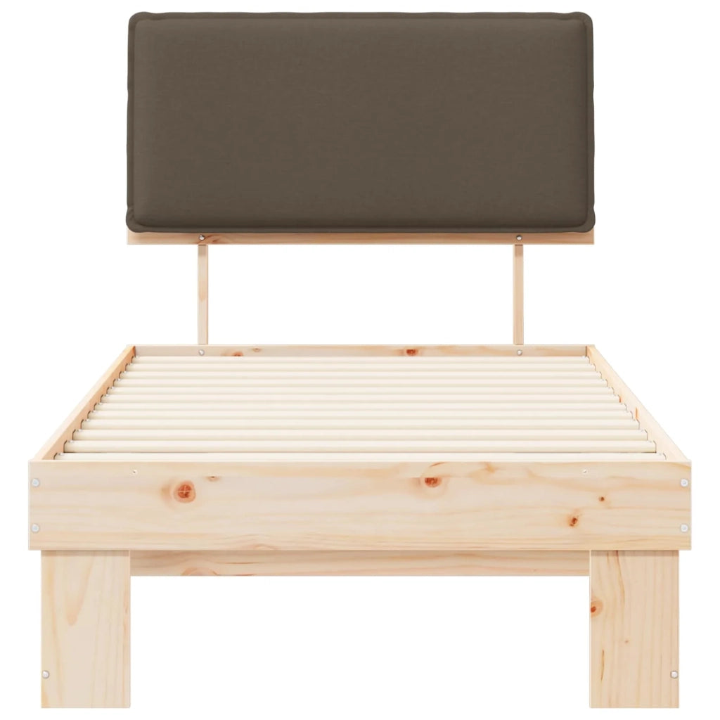 Letto con Testiera Rivestita Talpa 80 x 200 cm Pino massello 877312