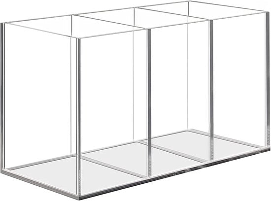 Organizzatore trasparente per pennarelli - Contenitore per pennarelli trasparente per ufficio, scuola, articoli da scrivania (16.8 x 7.6 x 9.5 cm)