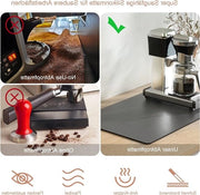 Matrice di assorbimento superiore per macchina da caffè e servizio - matrice antiscivolo per lavello della macchina da caffè automatica a servizio completo - grigio, 1 pezzo