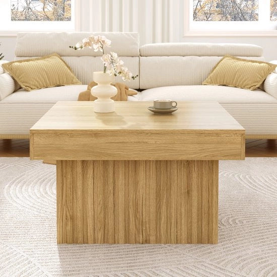 Tavolo salotto in legno - base MDF - 79x79 cm - 46 cm di altezza