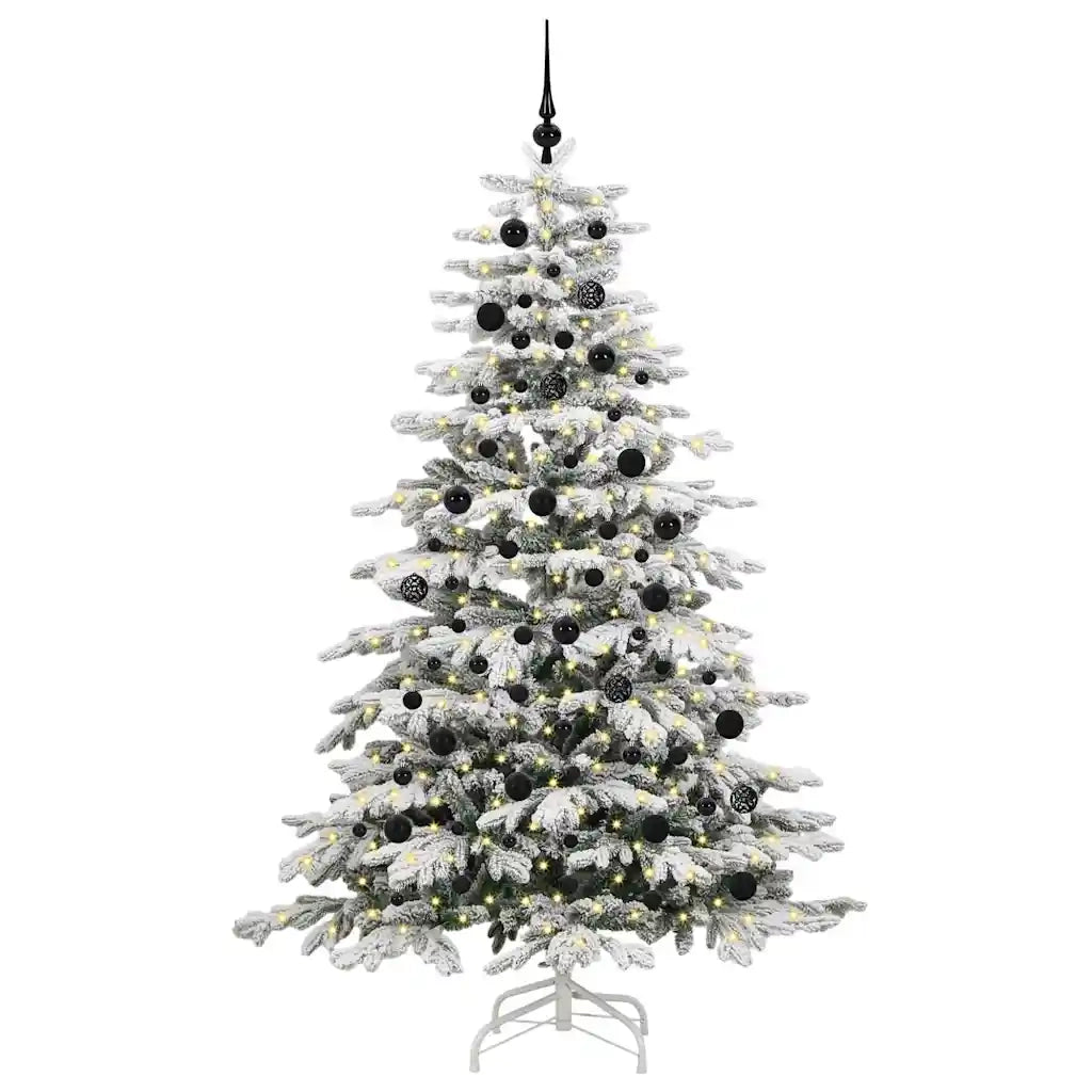 Albero di Natale | Decorazioni natalizie Artificiale con Rami Pieghevoli Bianco 210 cm