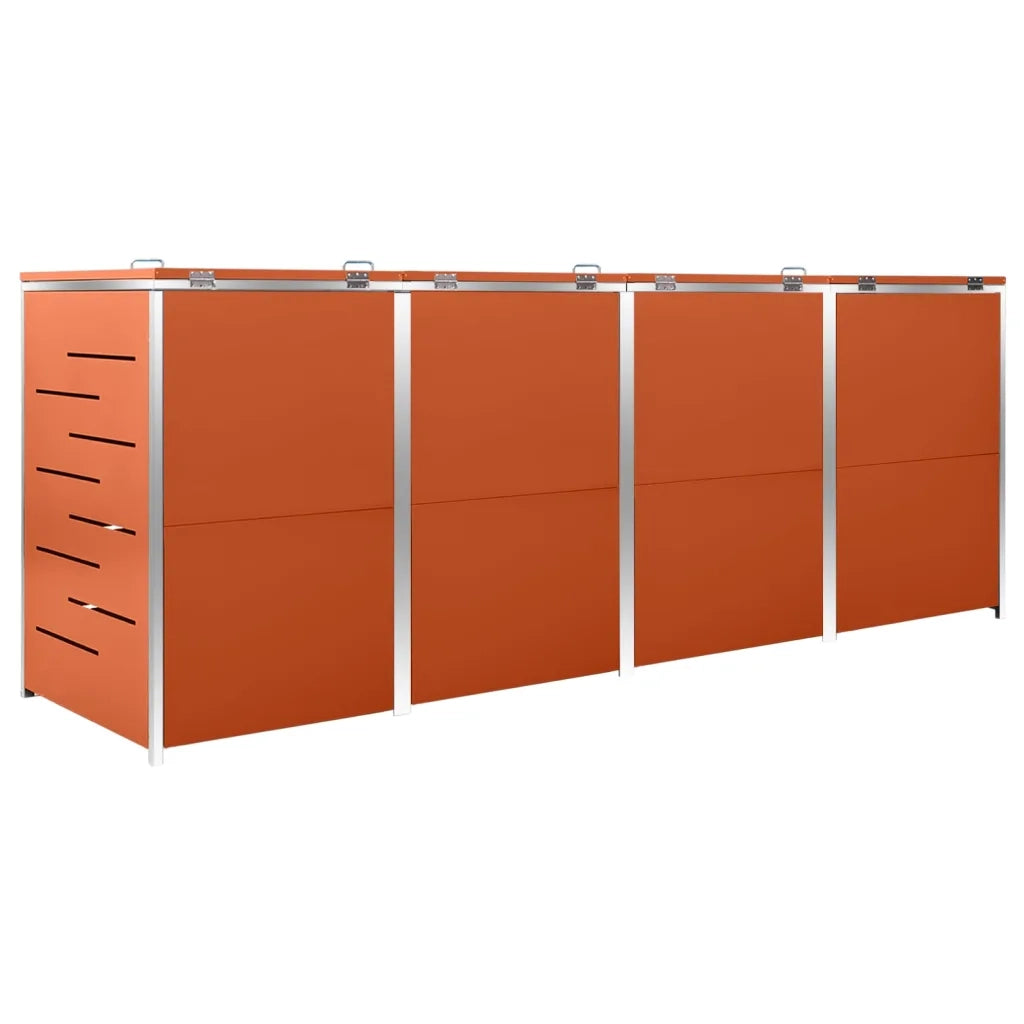 Copribidone per Spazzatura Singolo 69x77,5x112,5cm Acciaio Inox 149565