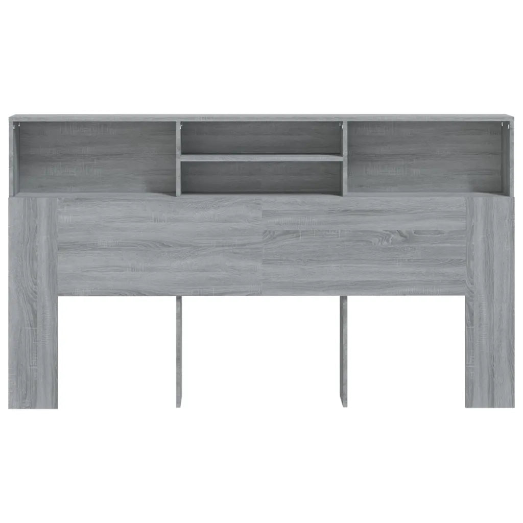Testiera con Scomparti Grigio Sonoma 180x19x103,5 cm