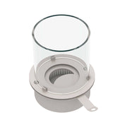 Bruciatore Arola, Fornello, Elemento riscaldante, Inceneritore, Made in Italy, 30x30 h36 cm, Grigio e Trasparente