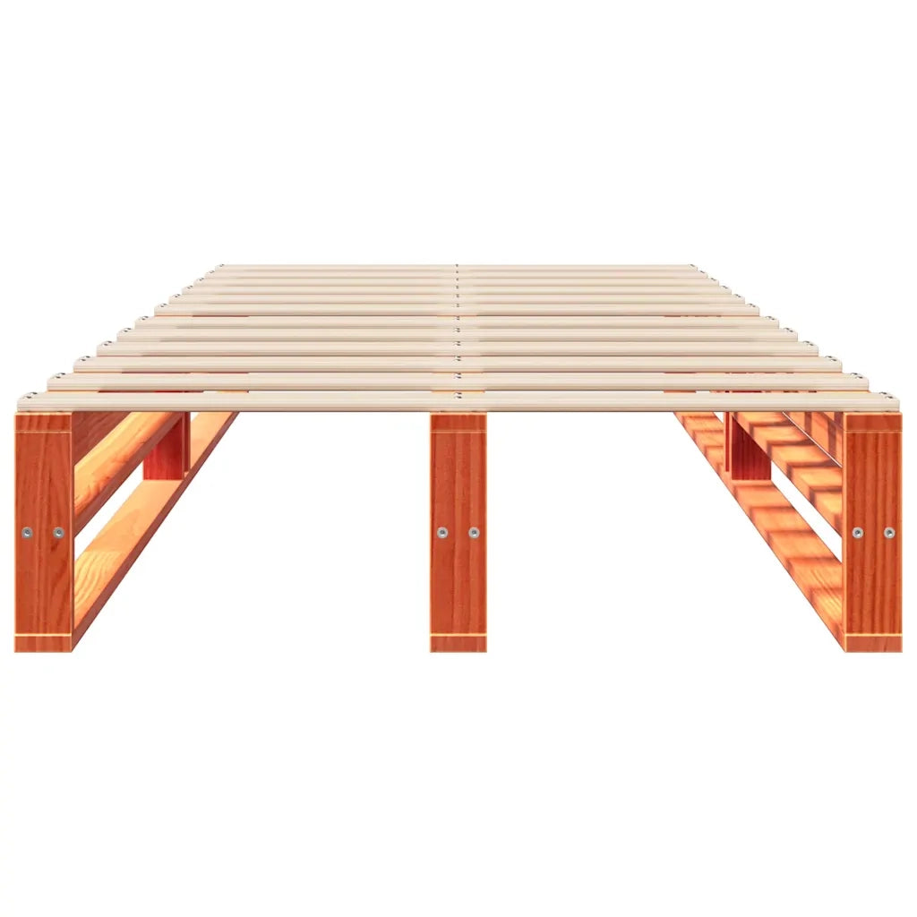Letto senza Materasso Marrone Cera 100x200 cm in Legno di Pino 850838