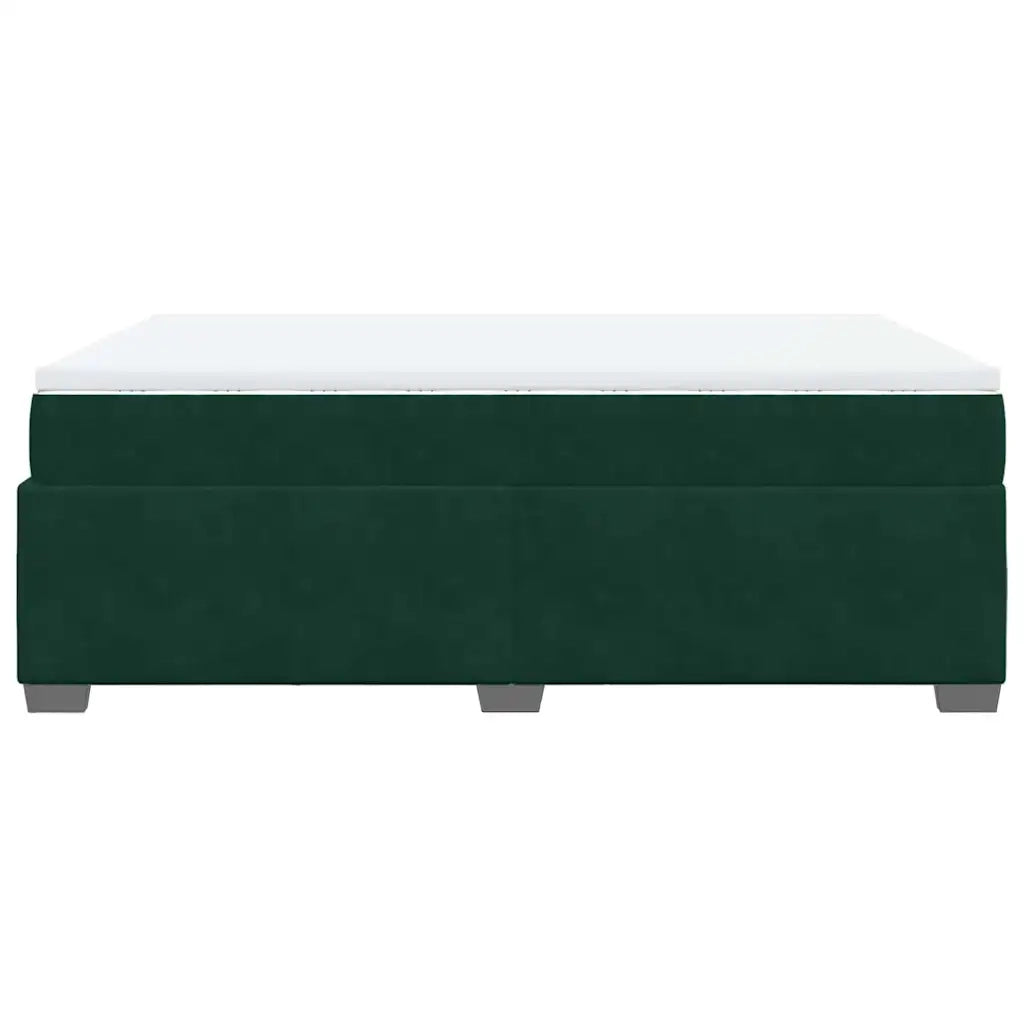Giroletto a Molle con Materasso Verde Scuro 140x190 cm Velluto 3285284