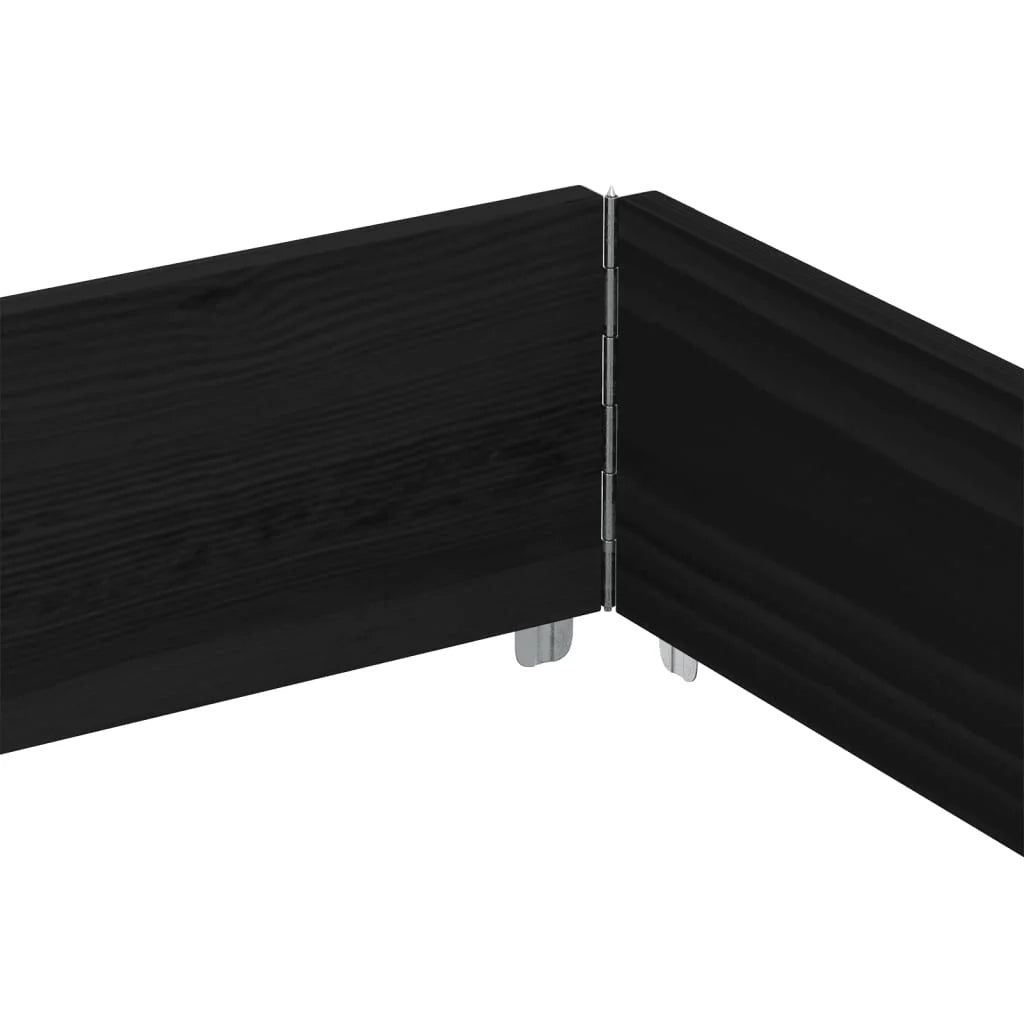 Fioriera rialzata per piante fiori terrazza giardino 150 x 100 cm legno massello di pino nero 02_0037423