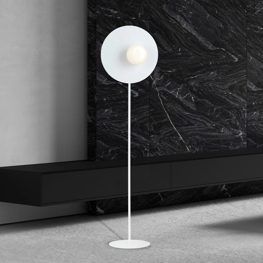 Lampada da terra OSLO bianca opale E14 145cm Emibig