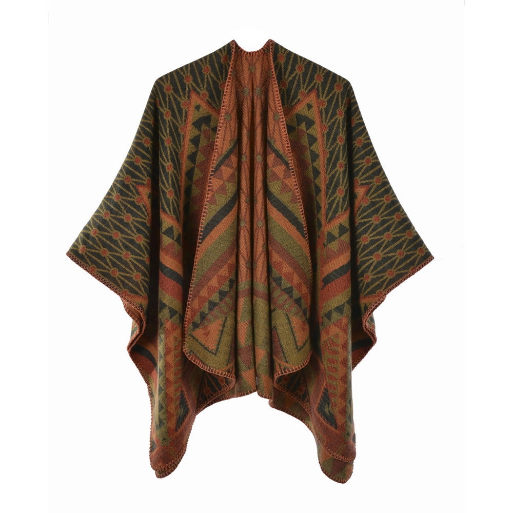 Elegante scialle a mantella diviso, scialle retr¨° e semplice