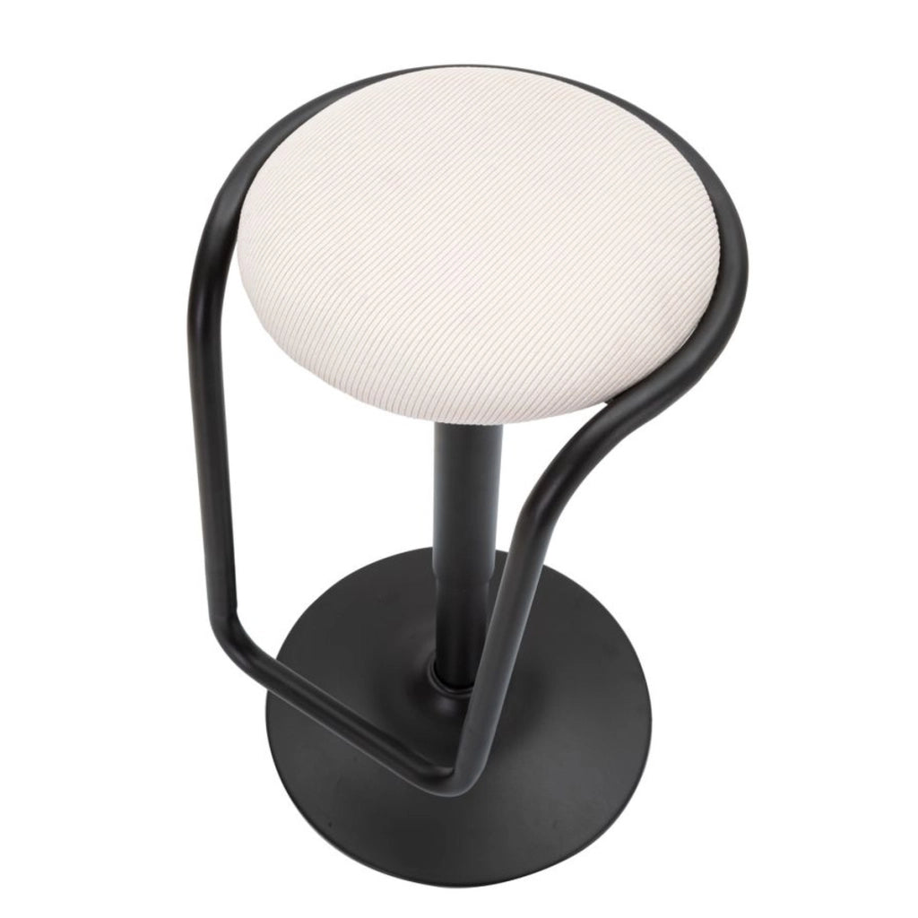 Sgabello Alto VKH448, Bianco, Metallo, 41x41x61 cm
