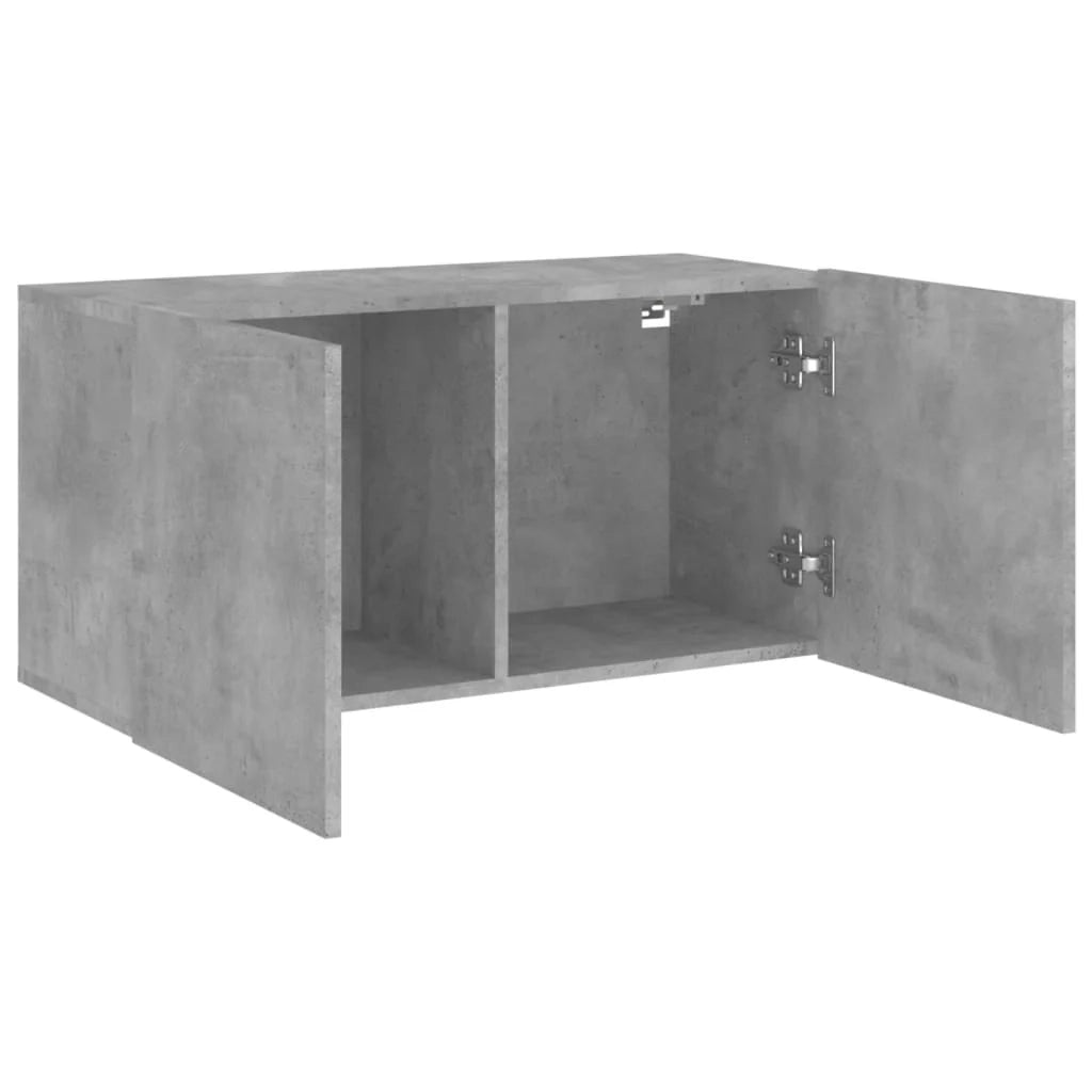 Mobile TV multimediale mensola TV credenza TV montaggio a parete 80 x 30 x 41 cm grigio 02_0027802