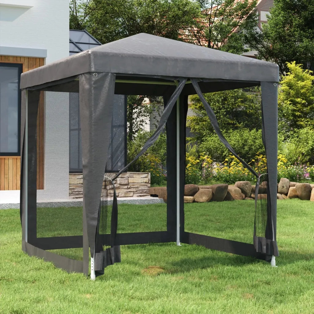 Tenda per Feste con 4 Pareti in Rete Antracite 2x2 m in HDPE 319219