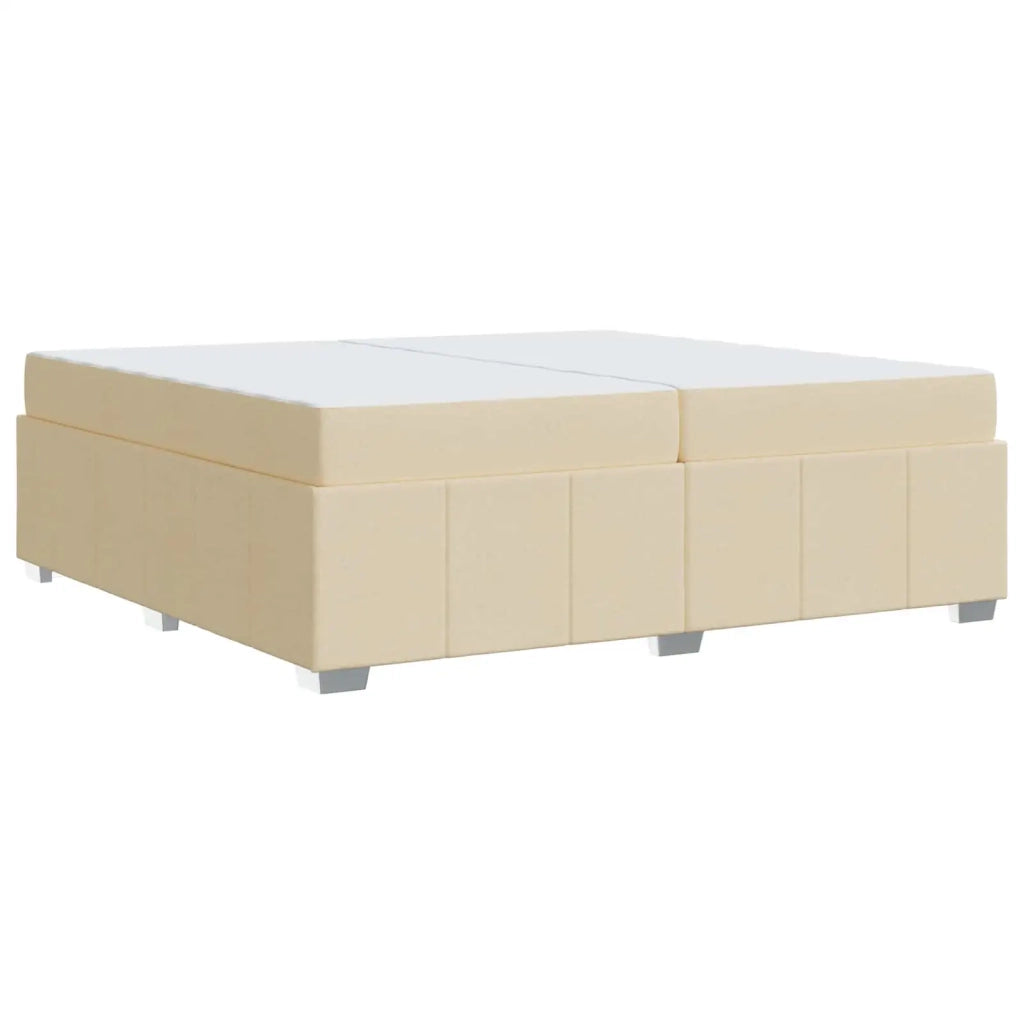 Struttura del letto con materasso Crema 200 x 200 cm Tessuto 3398312