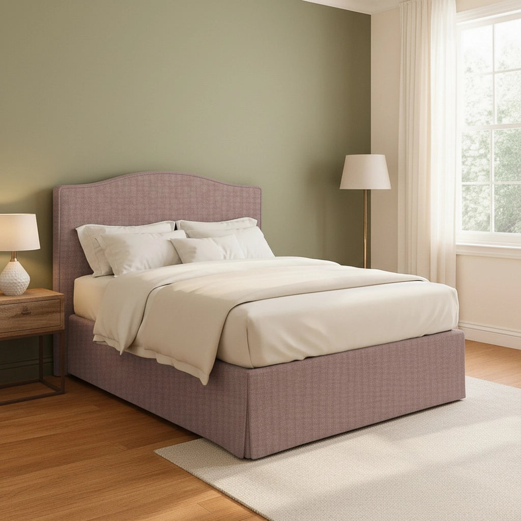 Blyth, Letto Piazza e Mezza Sfoderabile Made in Italy, Rosa Antico