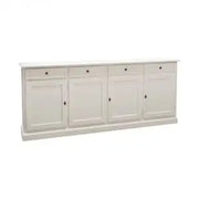 Credenza madia buffet in legno Shabby chic bianca mod Martini 4 ante