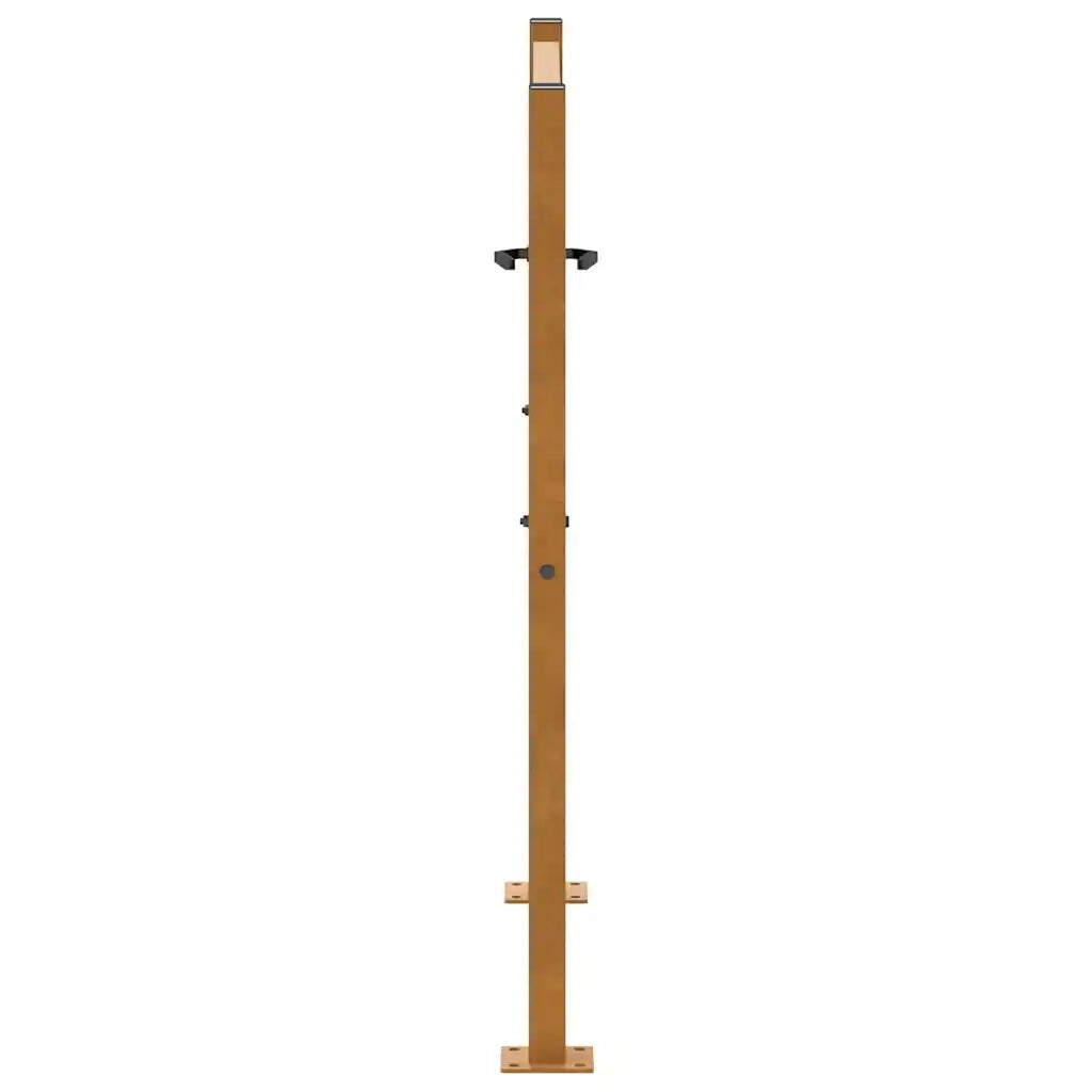 vidaXL Cancello da Giardino 105x105 cm Acciaio Corten Design a Foglia