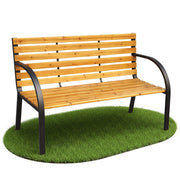 Panchina da giardino DALIA con legno laccato e gambe in acciaio larghezza 122 cm