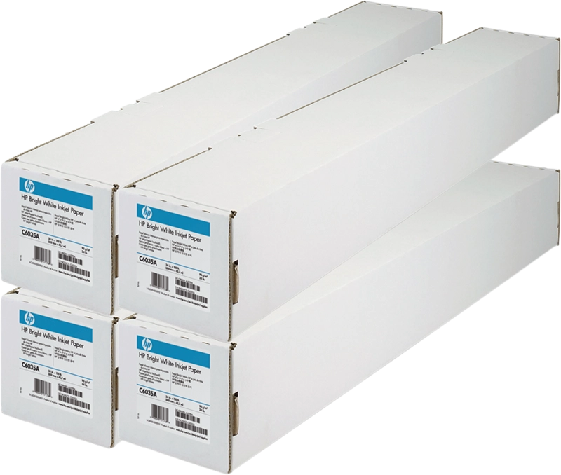 HP Paper bright white 24inch 45m roll 4-pack strumento per grandi formati 45,7 m Opaco