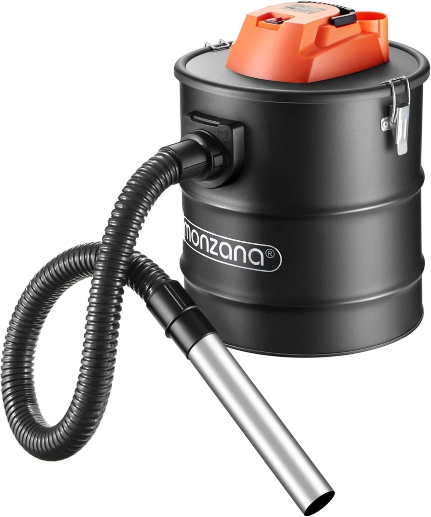 Aspiracenere per Camino 20L 1200W Prefiltro Filtro Ignifugo Aspiratore Cenere Stufa a Pellet Forno Aspirapolvere Caminetto