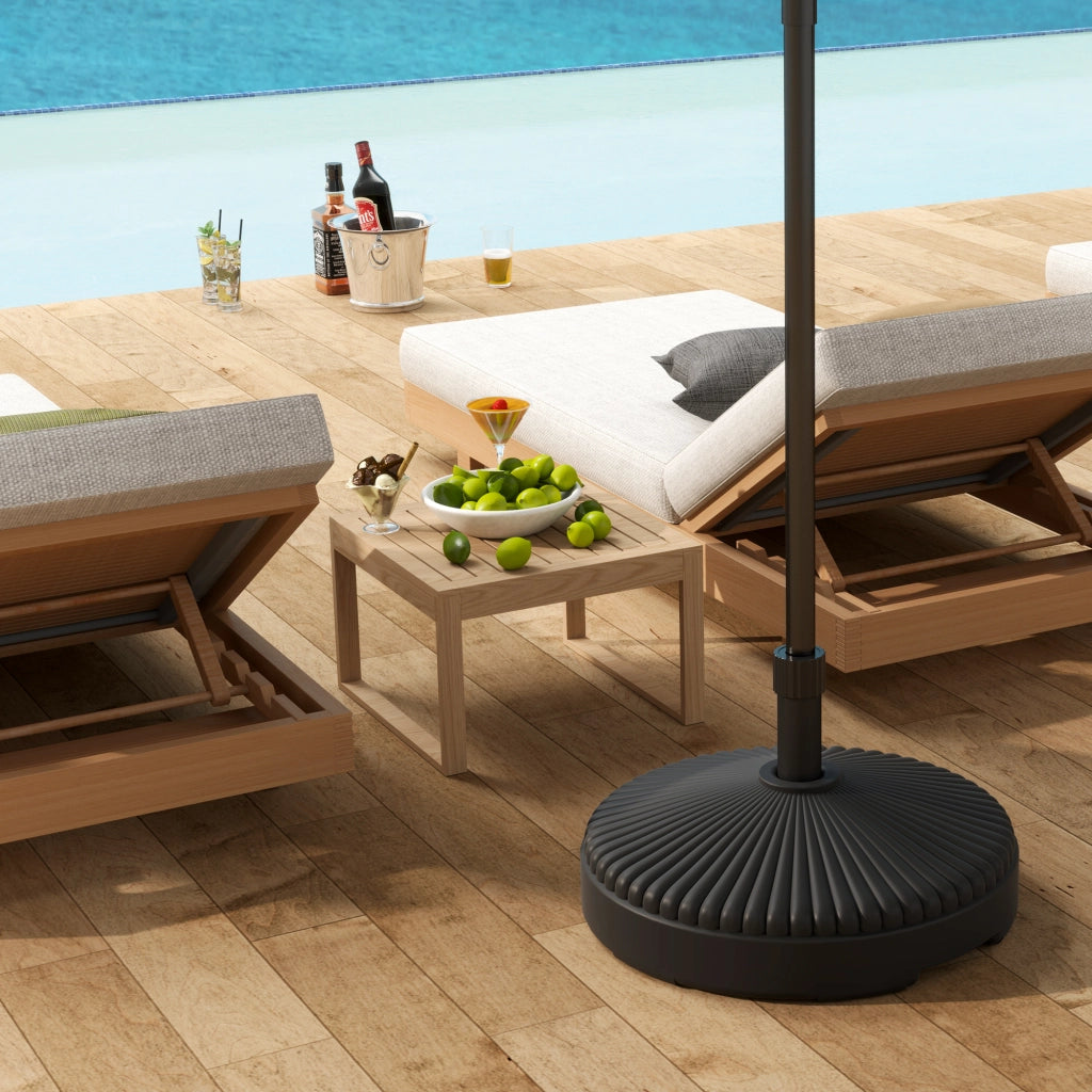 Supporto parasole in HDPE con riempimento acqua sabbia ¨C Zephmum ¨C Nero ?55x30cm
