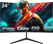 Monitor da gioco curvo 61 cm (24 pollici) con 180 Hz, FHD 1080p, 1 ms di ritardo, e tecnologia Freesync
