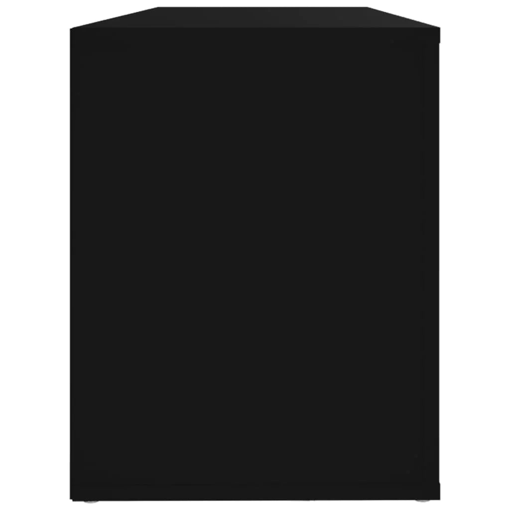 Scarpiera mobile contenitore per scarpe mobile per ingresso/corridoio/soggiorno 100 x 35 x 45 cm legno ingegnerizzato nero 02_0021932