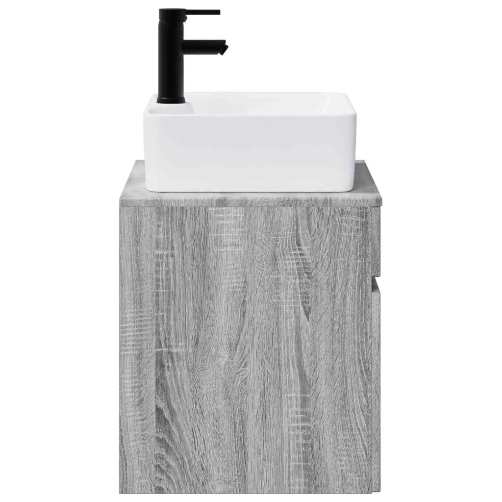 Set di mobili per il bagno Sonoma grigio Legno ingegnerizzato 3404296