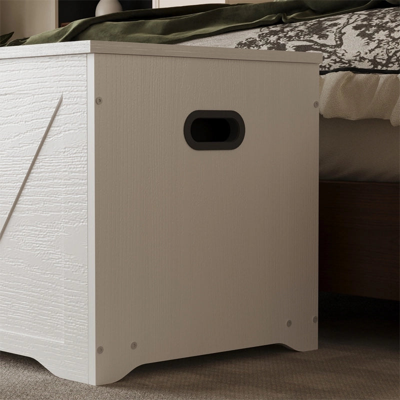 GRANDE CASSA DI LEGNO PER CONSERVARE LA BIANCHERIA DA LETTO