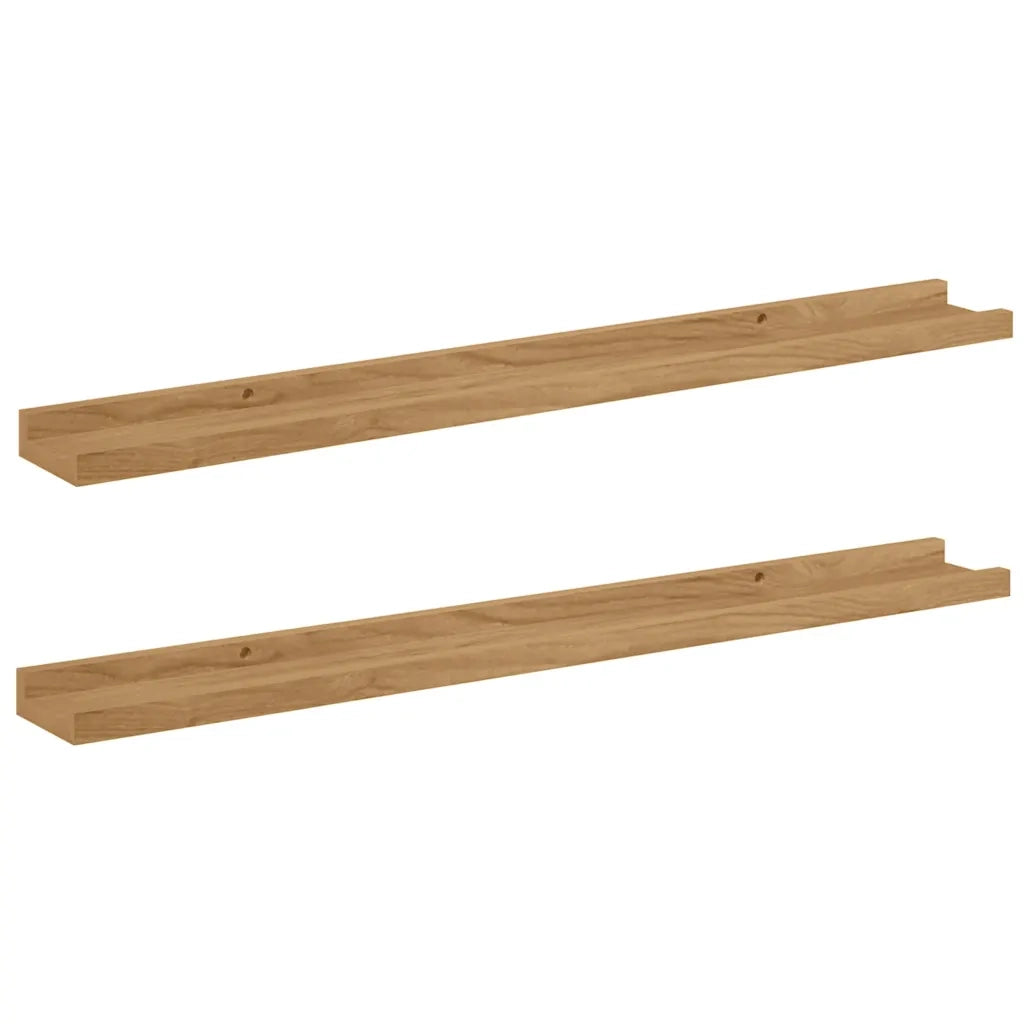 2 pz Scaffale da parete | Ripiano a parete | Mensola a parete con lo scaffale Marrone 80 x 9 x 3 cm