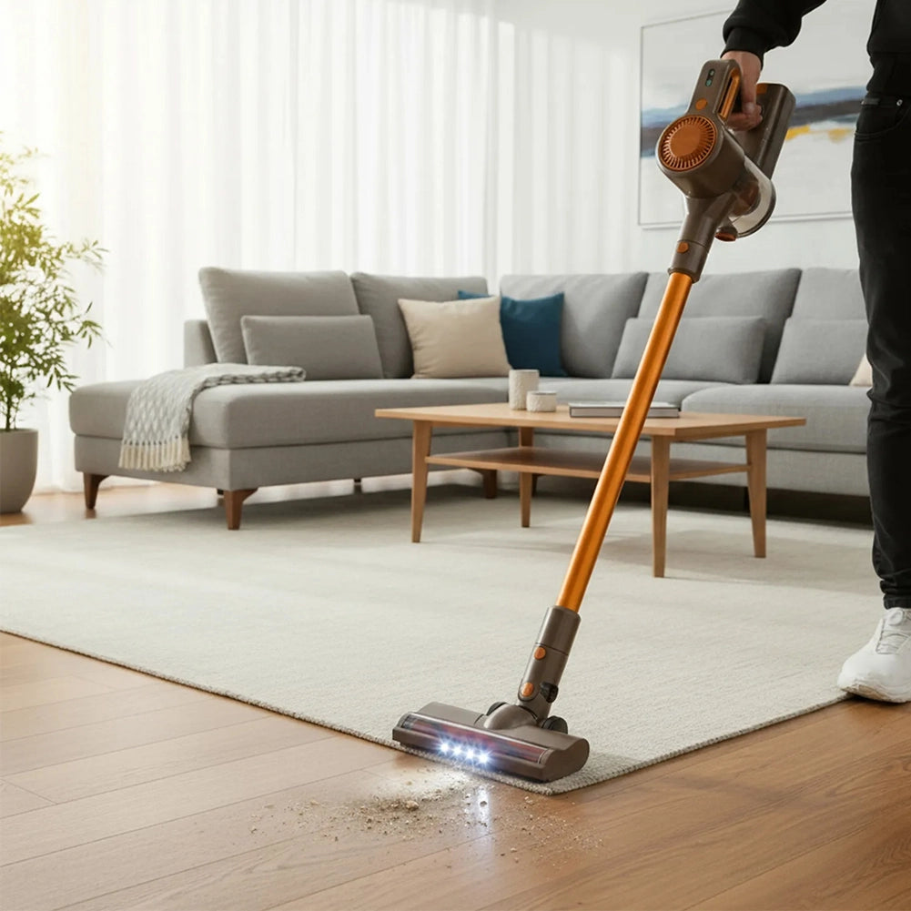 Aspirapolvere Ciclonico 2 in 1 Senza Fili 150W con Spazzola e Bocchetta a Lancia