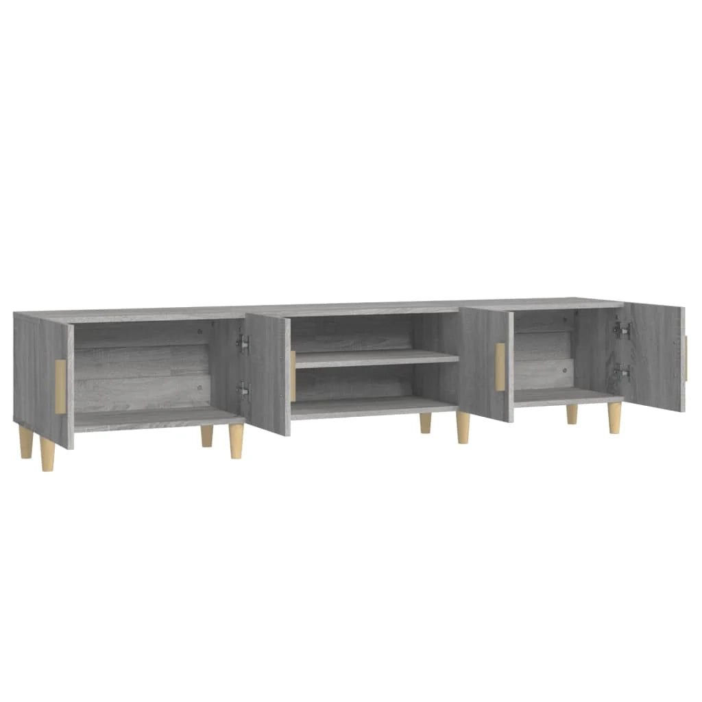 Mobile TV multimediale mensola TV credenza TV sala da pranzo soggiorno camera da letto Sonoma 180 x 31,5 x 40 cm legno ingegnerizzato grigio 02_0028427