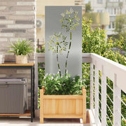 vidaXL Pannello Decorativo da Giardino Altro Argento 50 x 140 cm